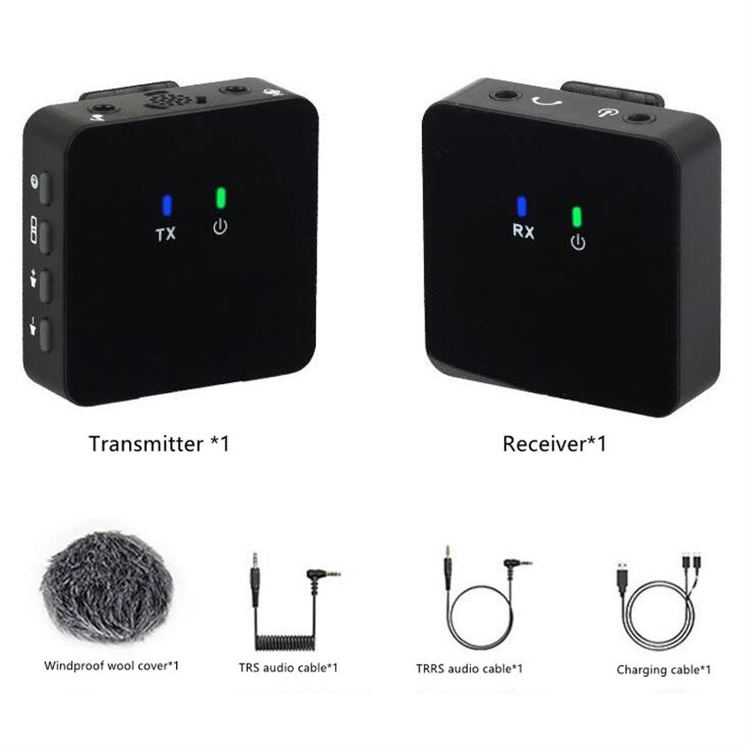 Trådløs mikrofonopptaksmikrofon for intervju Livestreaming Støyreduksjon Lapel-mikrofon