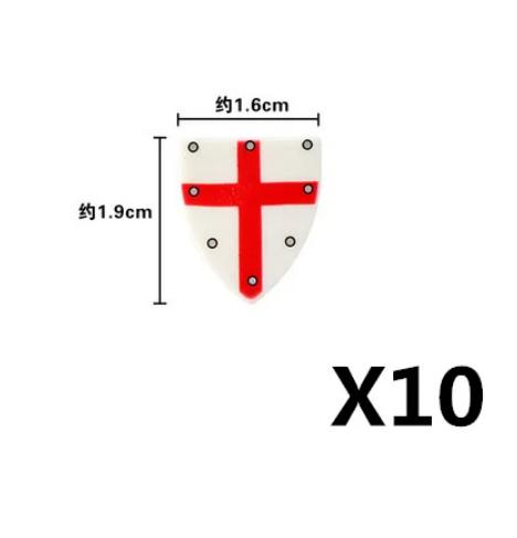 MOC Medieval Military Figures Weapons Building Blocks Knight Soldiers Shield Vest Armor Sword Ax Spear Bricks Toys Children
