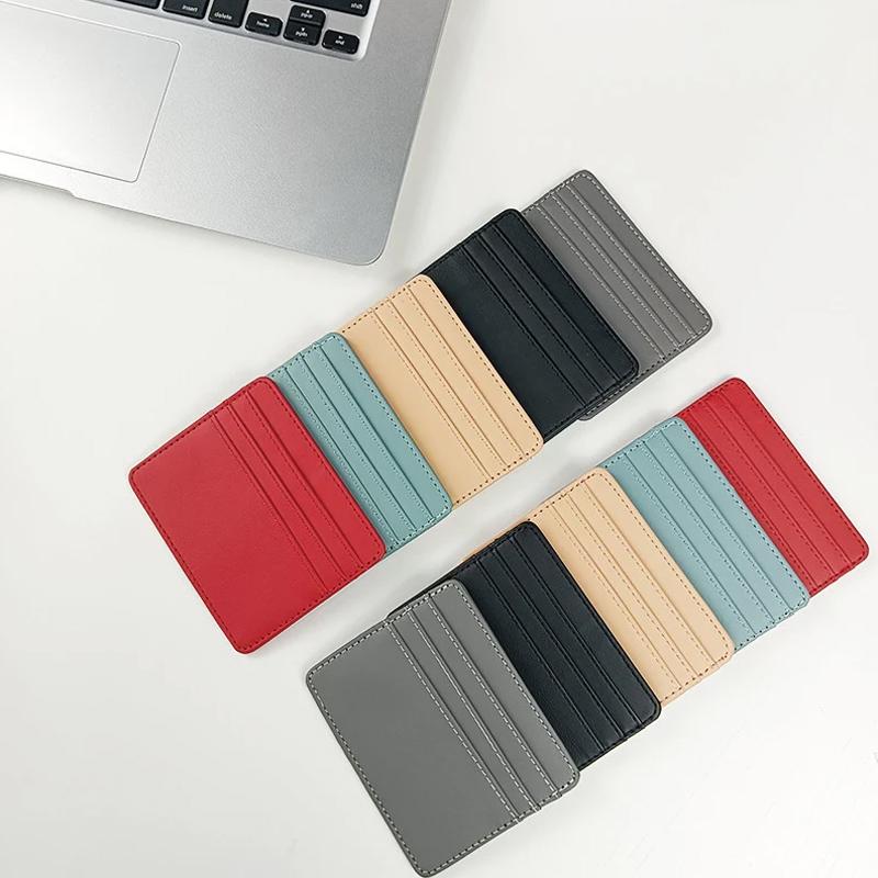 1Pc Card Holder Ultra Thin Credit Card Wallet ID Short Business Bags Purse Hasp PU