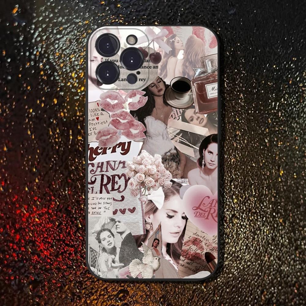 L-Lana Del R-Rey Phone Case For iPhone 16,15,14,13,12,11 Plus,Pro Max,XS,X,XR,SE,Mini,8,7,Soft Silicone Black Cover