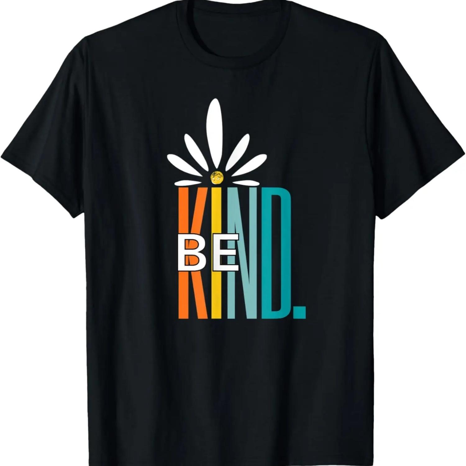 Be Kind _ White Daisy _ Inspirational _ Cute _ Blessed love T-Shirt S чёрный