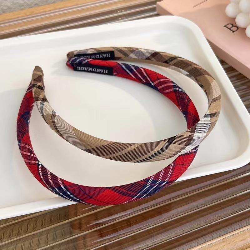 Fashion Vintage Plaid Hair Bands for Women Girls French Retro Headband Girls Hairband Hair Hoop Female Hair Accessories Headwear