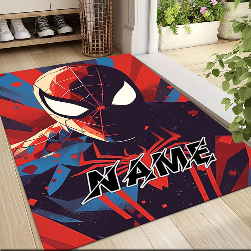 Custom Name "Spiderman Urban Adventure" Carpet Rug Customizable Soft Washable Anti-Slip Home Living Room Sofa Mats Personalized Rug. 09096
