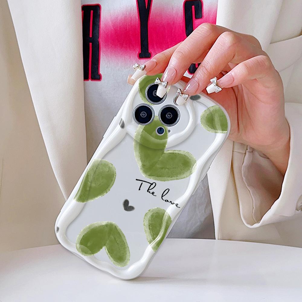 Cartoon Pattern Cream Texture Casing Wavy Edge Soft Silicone Cover Phone Case for IPhone Samsung Huawei Honor Xiaomi Redmi Infinix Tecno