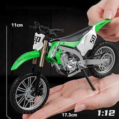 1:12 Kawasaki Kx450 Nijia Zx-6r Motorcycle Model Toy Diecast Alloy Car Front Wheel Steering Shock Absorption Decorative Boy Gift