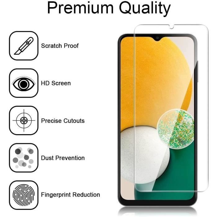 Coque de protection - Samsung - Galaxy A13 - Silicone Noir - 2 Verres Trempés - Protection Caméra