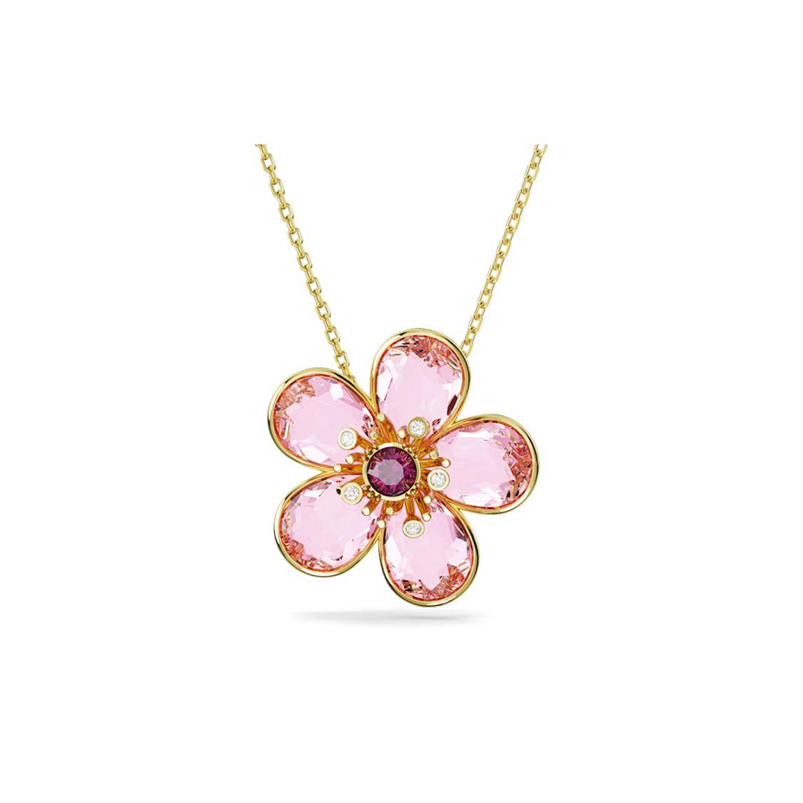 Swarovski Florere Flower Elegant Necklace Women necklace Pink 5657875 Box (Random Color)