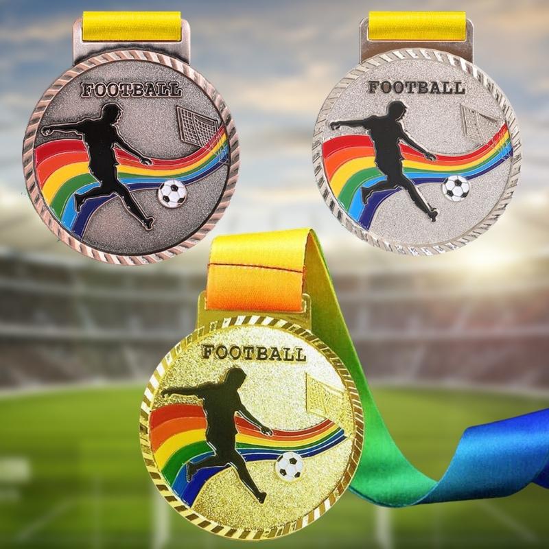 Soccer Medals for Kids and Adults Gold/Silver/Bronze Award Medals Party Favor Metal Prizes Awards for Football Games