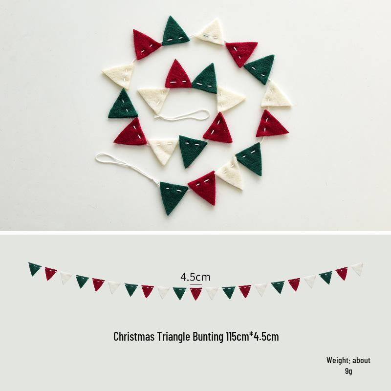 Christmas Festival Snowflake Pendant: Felt Gingerbread Cartoon Ornament