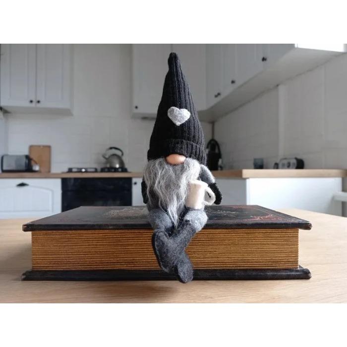 Knitted Faceless Doll Hanging Legs Hand-ground Coffee Christmas Day Decorations Home Daily Decoration Desktop Christmas Ornament