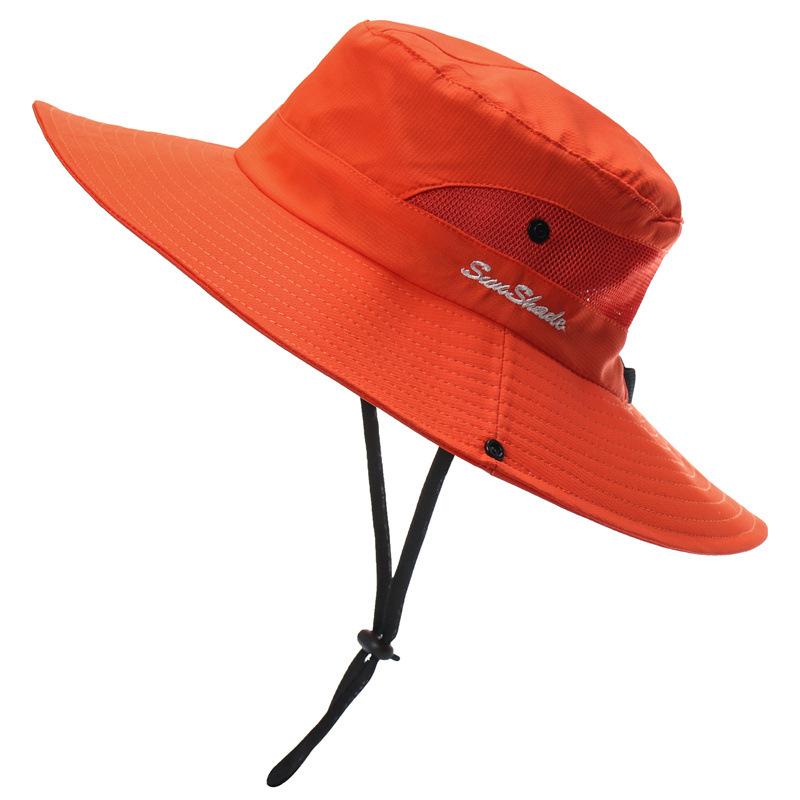 New men's and women's outdoor sun hat ponytail hole bucket hat sun protection sun hat outdoor hiking hat