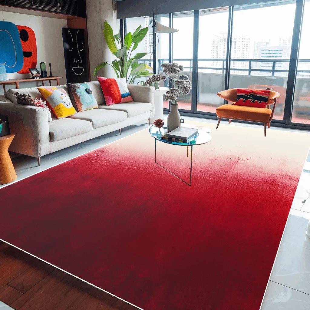 Modern Minimalist Gradient Color Carpet Living Room Large Area Carpets Bedroom Decoration Rug Hotel Commercial Rugs Non-slip Mat