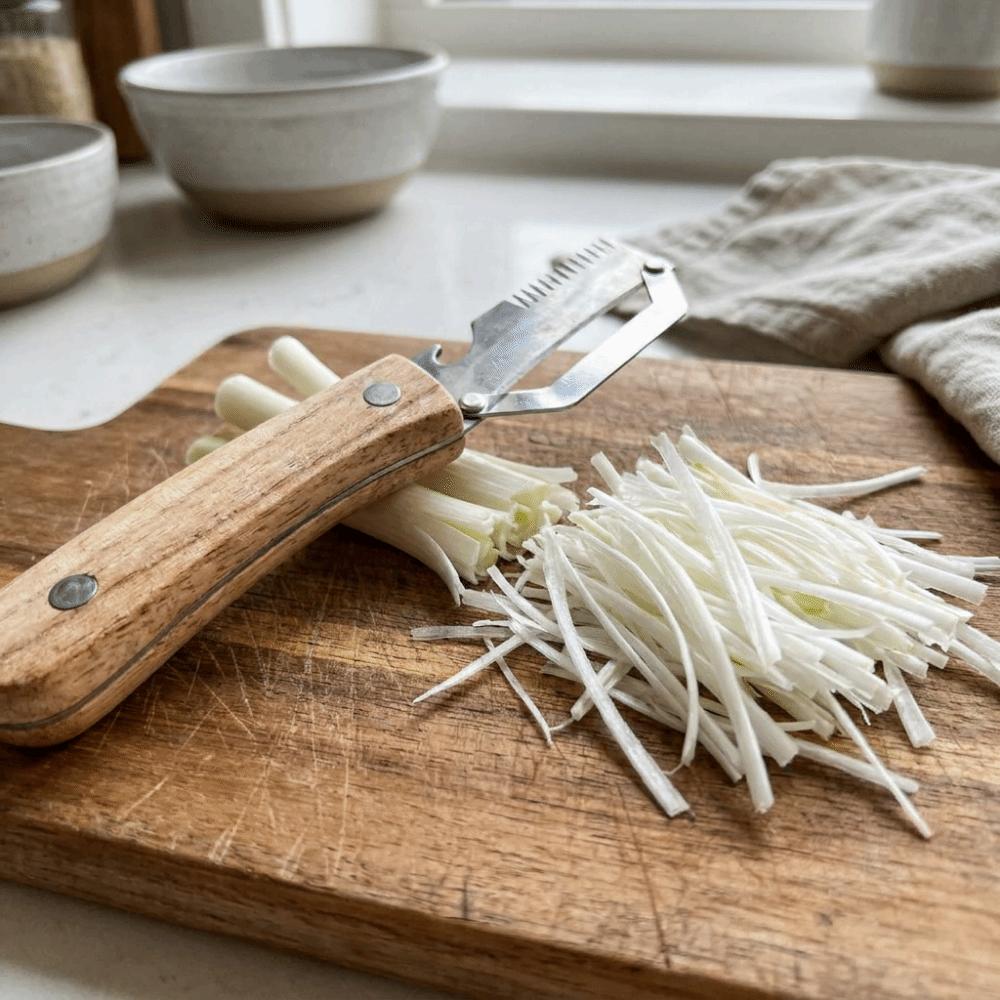 Stainless Steel Vegetable Peeler Ergonomic Scallion Shredder Multi-functional Fruit Peeler  Slicing
