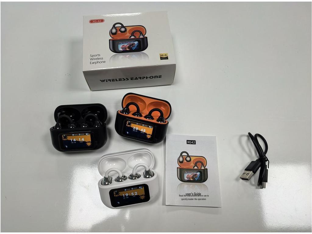 XG42 Ear-Clip Bluetooth Headset with Color Screen & AI Translation