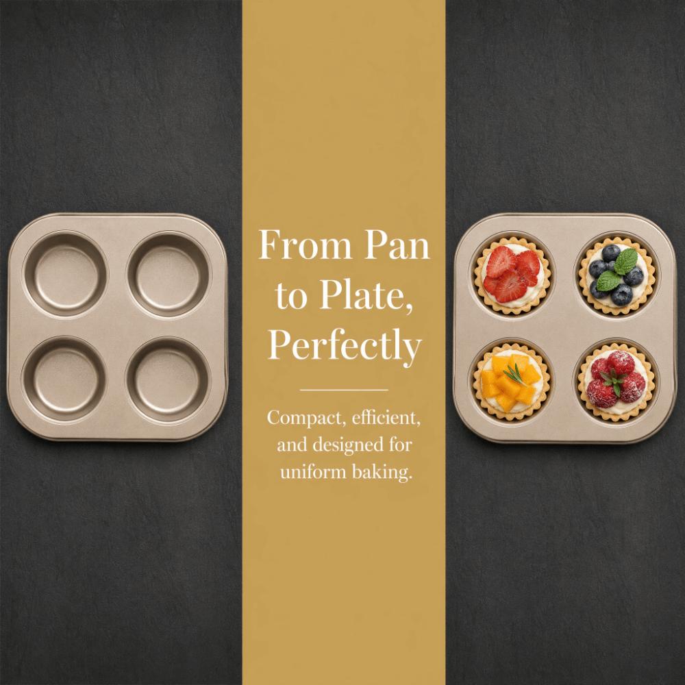 Carbon Steel Muffin Pan Non-Stick Coating Mini Pie Pan Baking Mold Pan  Home Cafe Bar Restaurant
