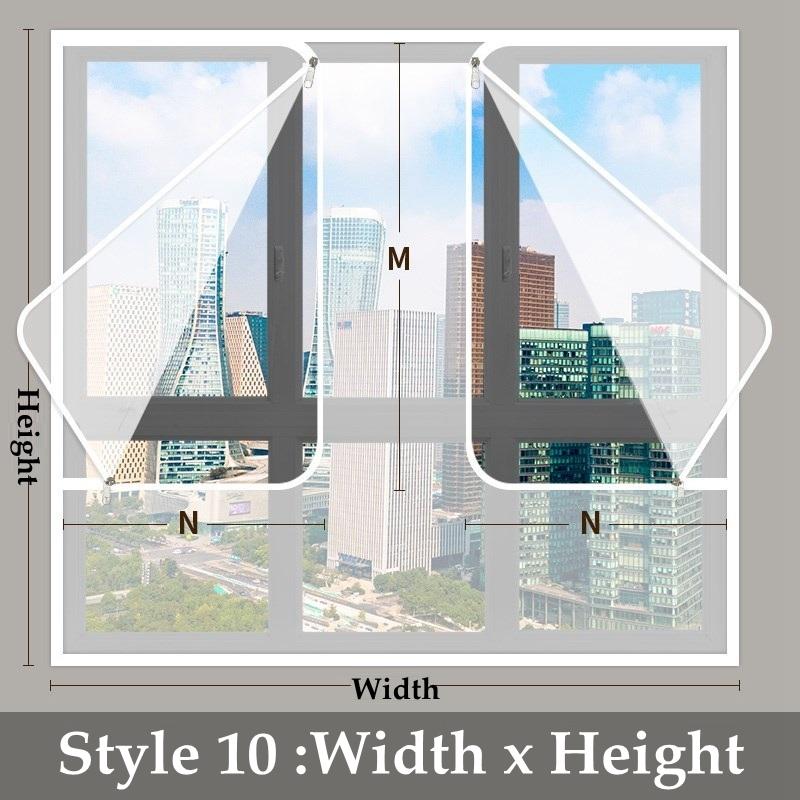Transparent Window Winter Insulation Film Warm Double Layer Windproof Curtain With Zipper Self-Adhesive Heat Protection Film