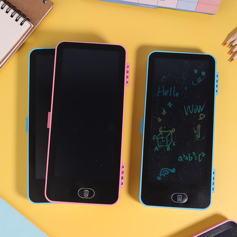 LCD Graffiti Writing Tablet Set, Magic Erasable Drawing Pad, Pencil Box, Perfect Kids' Toy Gift