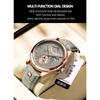POEDAGAR Men Watch Fashion Top Luxury Sport Wristwatch Waterproof Luminous Leather Date Quartz Man Watches + Box