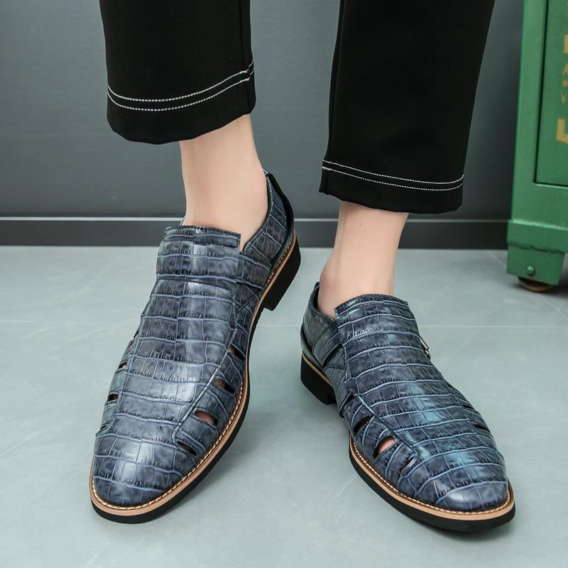 Fashion Business Summer Men's Sandals Retro Gentleman Style Dress Up Party Fashion Party Plus Size 38-46 Breathable Leather Shoes