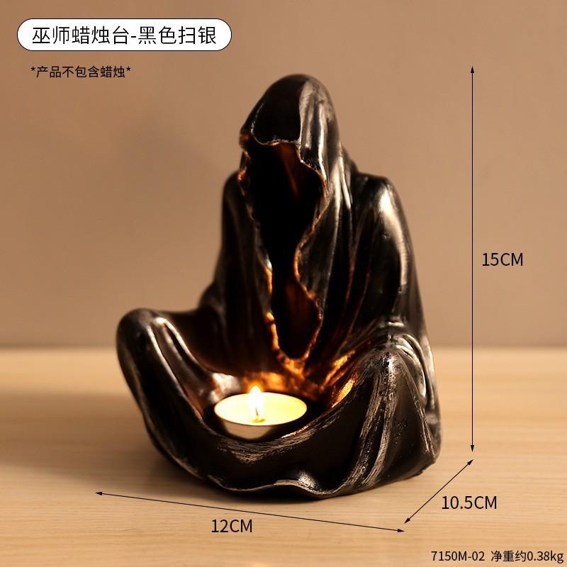 Halloween Skull Candlestick Creative Ghost Hand Ornament Ghost Festival Arrangement Props Horror Atmosphere Skull Candlestick