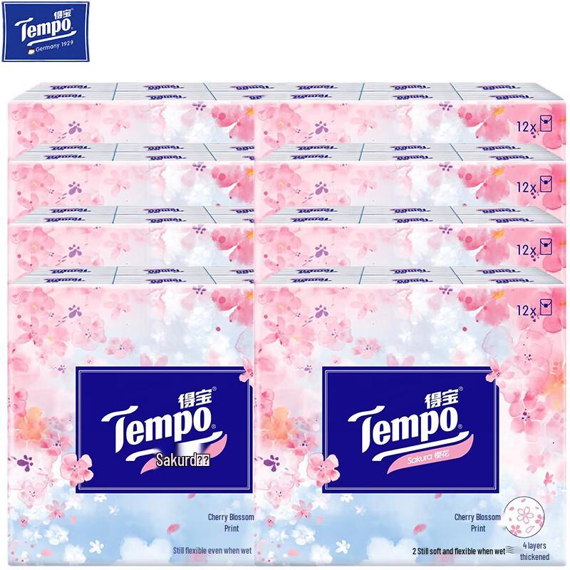 Tempo Mini 4-Ply Tissues, 96-Pack