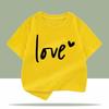 Love Heart Print Children Tshirts Summer Girls Boys Cute Casual Colorful Comfortable Tops Kids Crew Neck Short Sleeve Tshirts