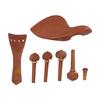 7Pcs Violin Knobs Violino Tailpiece and Pegs Hand Carving Wood Violin Parts