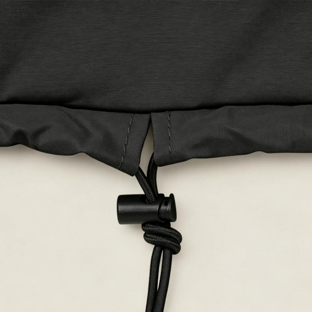 Sloped-Top Chair Cover Easy to Store Drawstring Black for Patio, Garden