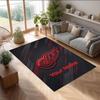 Detroit Red Wings Crystal Velvet Rug, Custom Name Text Personalized Non‑Slip Floor Mat for Home Decor Gift