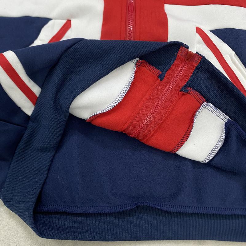Top Sportivo Casual Semplice a Manica Lunga Ricamato Primavera e Autunno Stile Europeo e Americano Collo Rialzato Ampio
