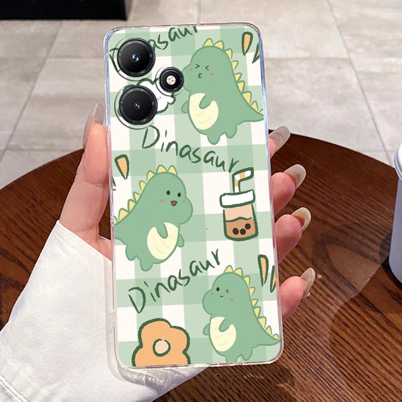 For Infinix Hot 30i 30 Play NFC Hot30 4G 5G Fundas Clear Silicone Soft TPU Jelly Back Cover Cute Rabbit Cat Dinasaur Phone Case
