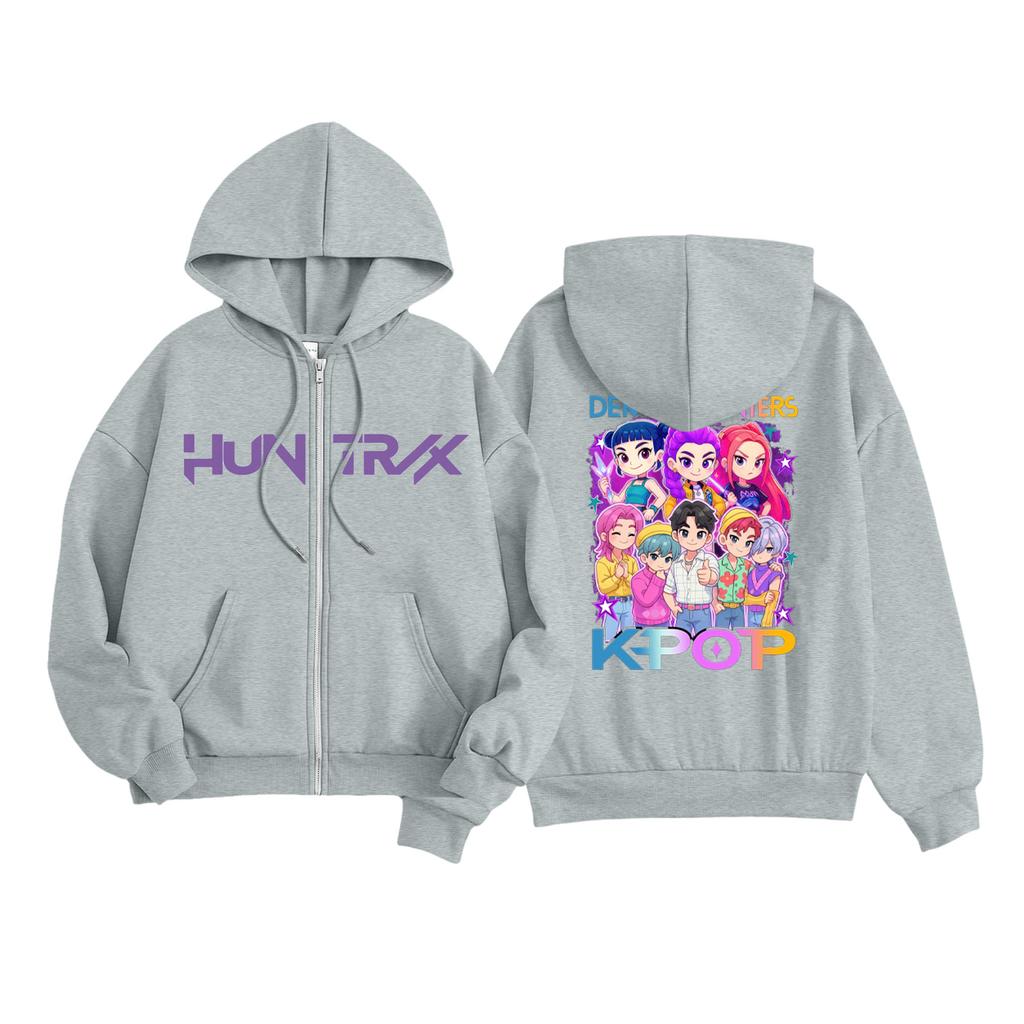 Kids Fashion Women's Lightweight Long Sleeve Zipper Hoodie Printed Hoodie With Pockets