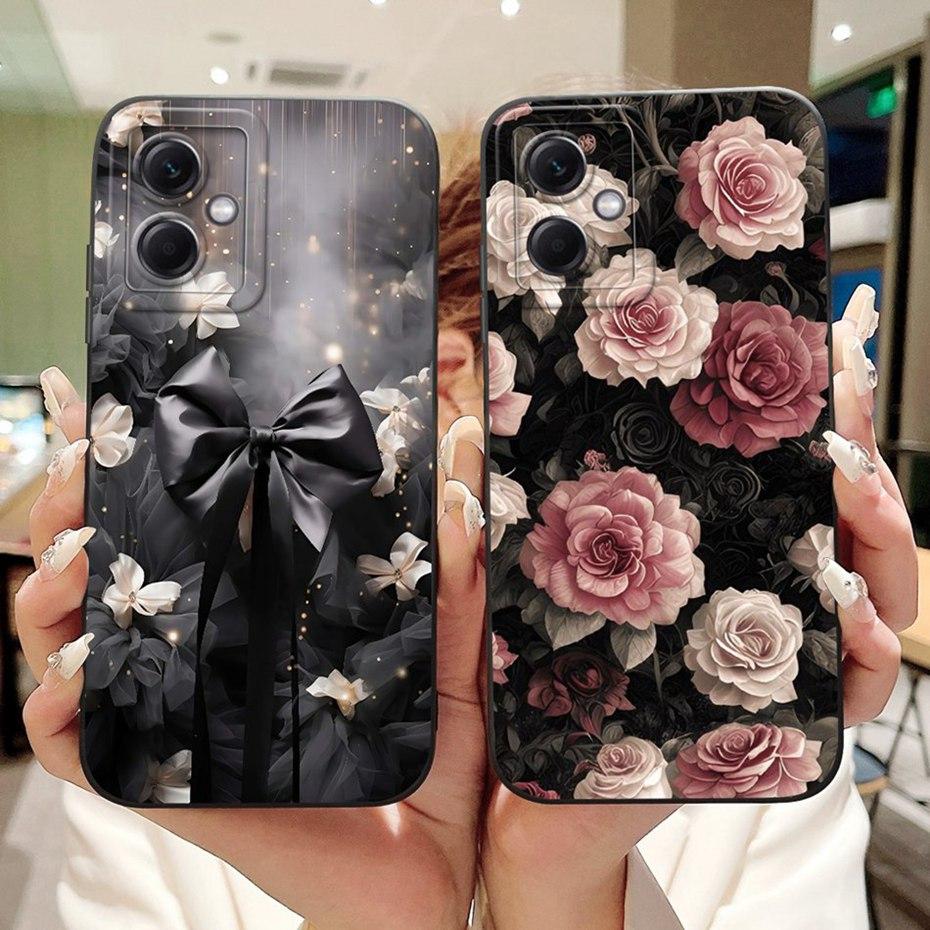 Beautiful Floral Phone Case For Xiaomi Redmi Note 12 5G Soft Silicone Shockproof Cases For Redmi Note 12 Pro Note12 5G Bumpers