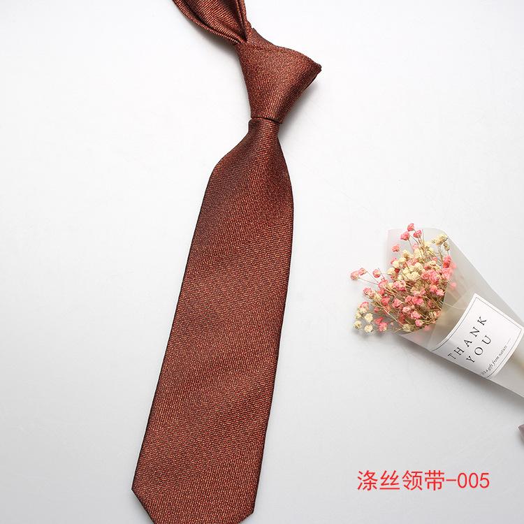 Men'S Polyester Silk Jacquard Business Tie, Solid Color Flower Casual High-End Tie