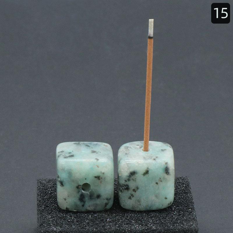 Natural Crystal Stone Square Incense Holder Base Crystal Aroma Stone Incense Holder Home Decoration Interior Decoration