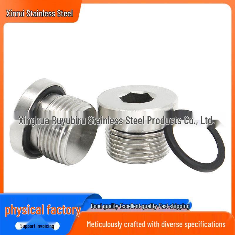 304 Stainless Steel Hex Flange Oil Plug Cap Screws: 1/8, 1/4, 3/8, 1/2, 3/4, 1, 2 inch