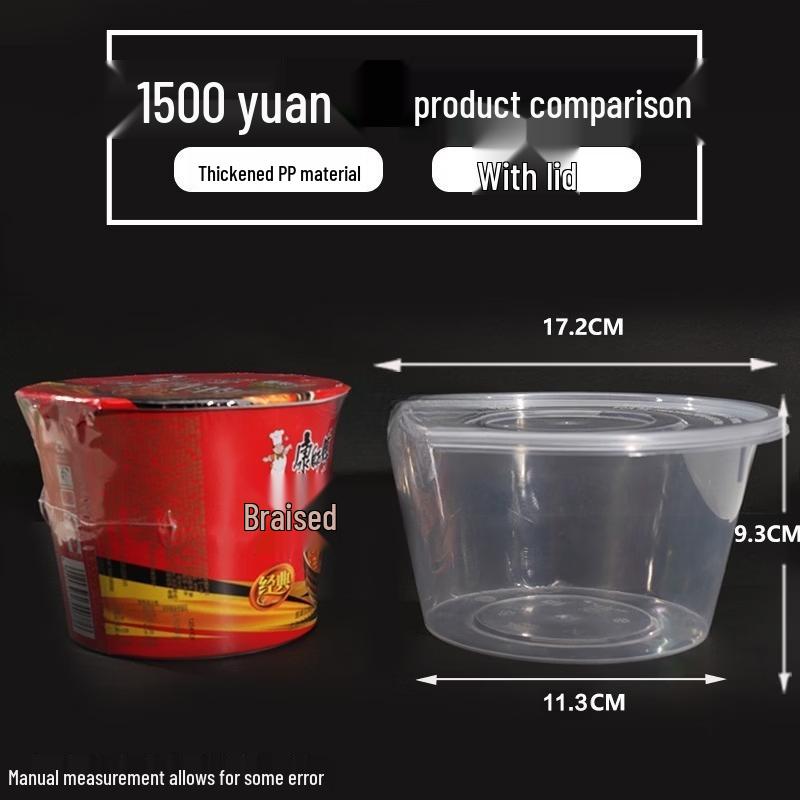 

Lantuan Disposable Round Plastic Takeaway Bowls