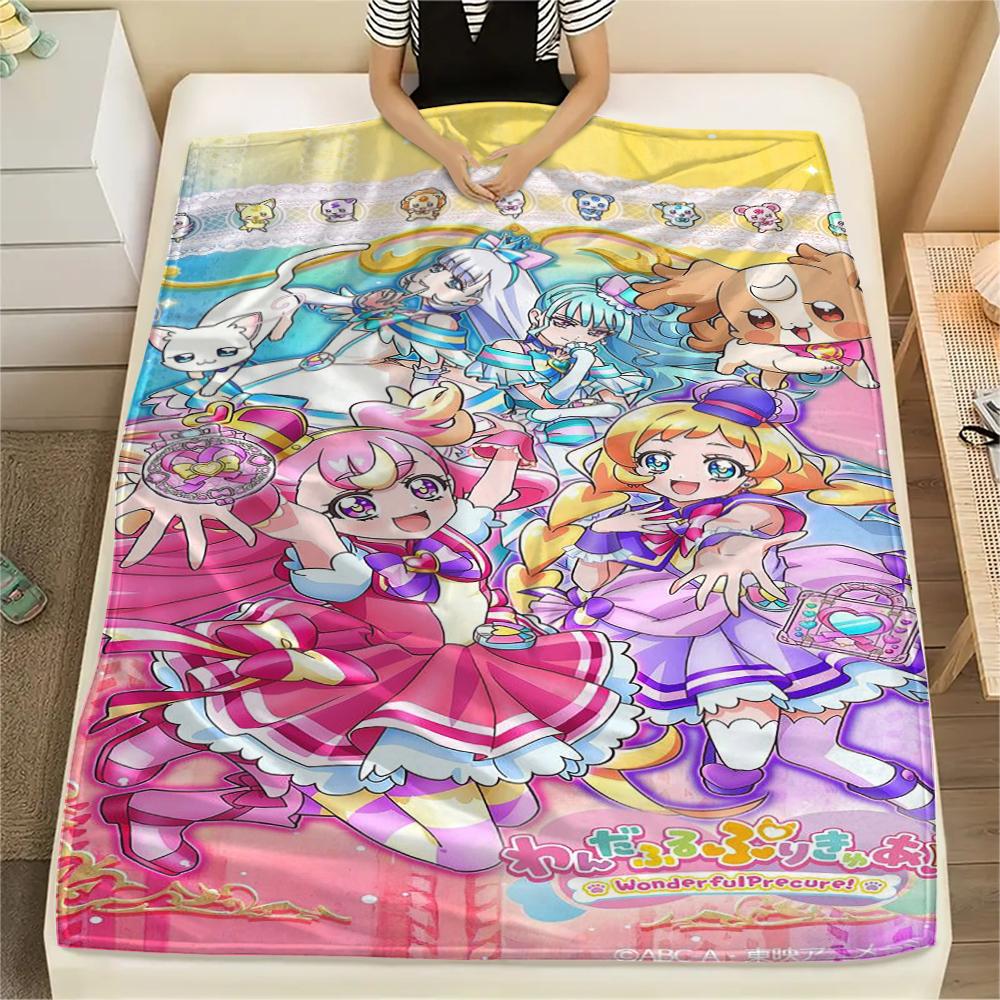 1PC WonderfulPrecur,Winx Club Print Flannel Blanket, High Quality All Seasons, Home Decor, Warmth and Comfort, Perfect for Christmas Gifts