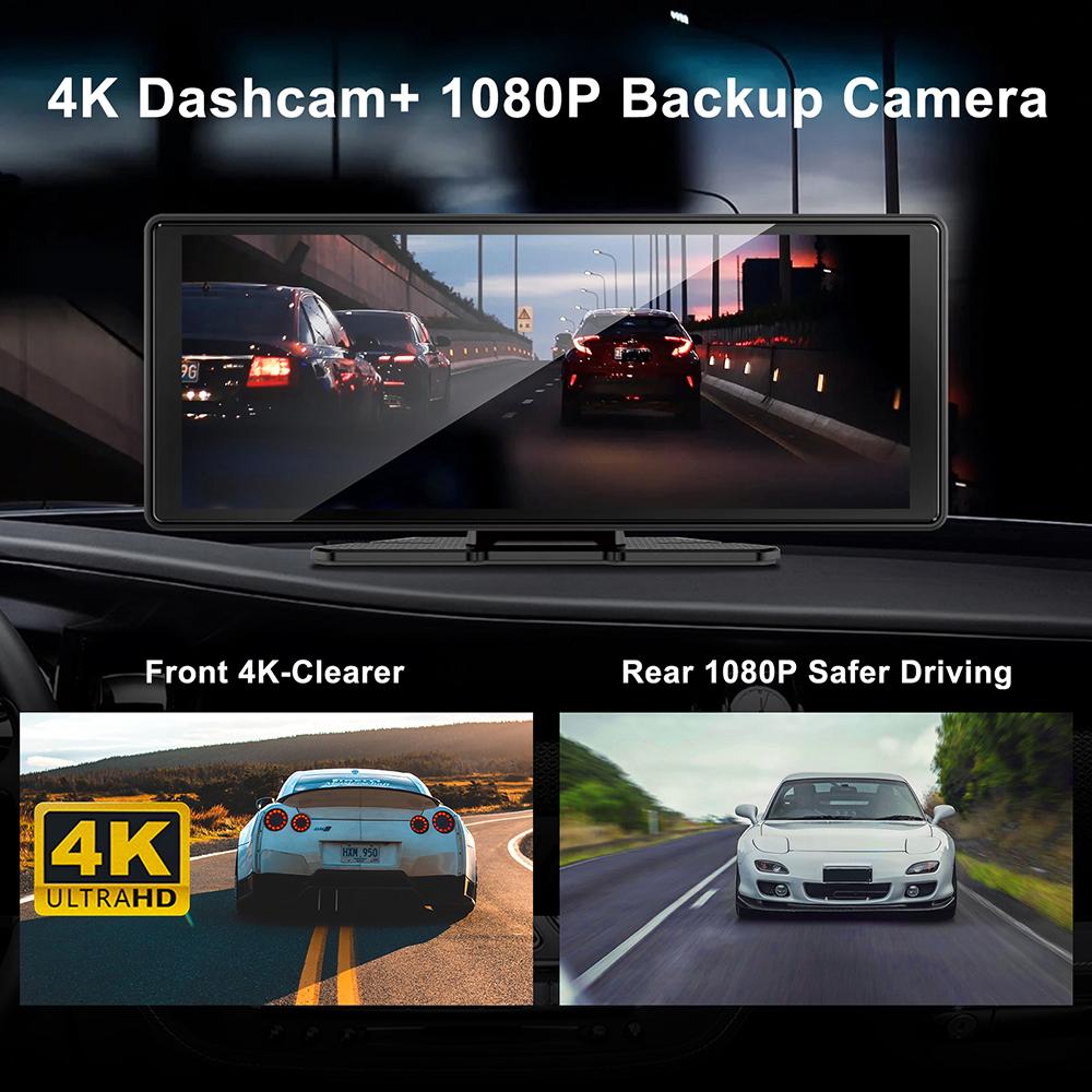 Universal Carplay Android Auto 10.26" MP5 IPS Screen Car Player Mirrorlink BT FM Radio USB Audio Output Wireless Carplay Android