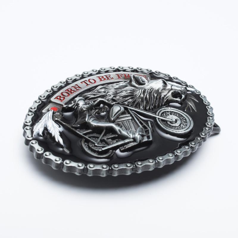 Zinc Alloy Wolf Head Belt Buckle - Western Cowboy Style