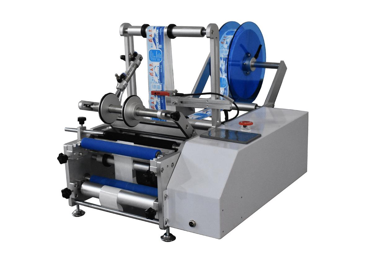 Xylitol Cosmetics Semi-Automatic Round Bottle Labeling Machine