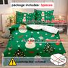 3pcs Christmas Snowman Tree Bedding Set - Ultra-Soft, Breathable, Light Beige-Friendly, Durable, Wrinkle-Resistant, Fade-Proof