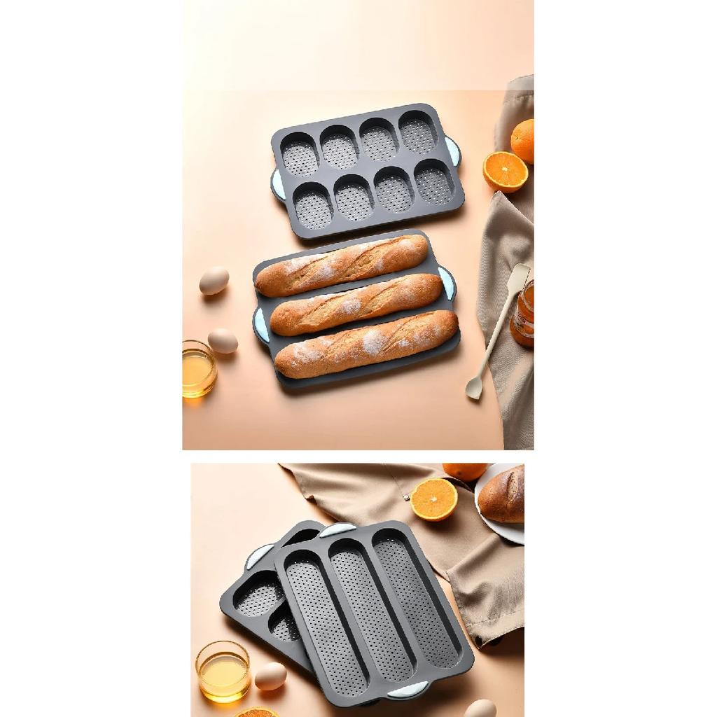 Baking Mold Restaurant Bread Food Mould Grade Baguette Bake Tray Silicone Anti-scalding Non-stick Oven Tool Kitchen Accessories
