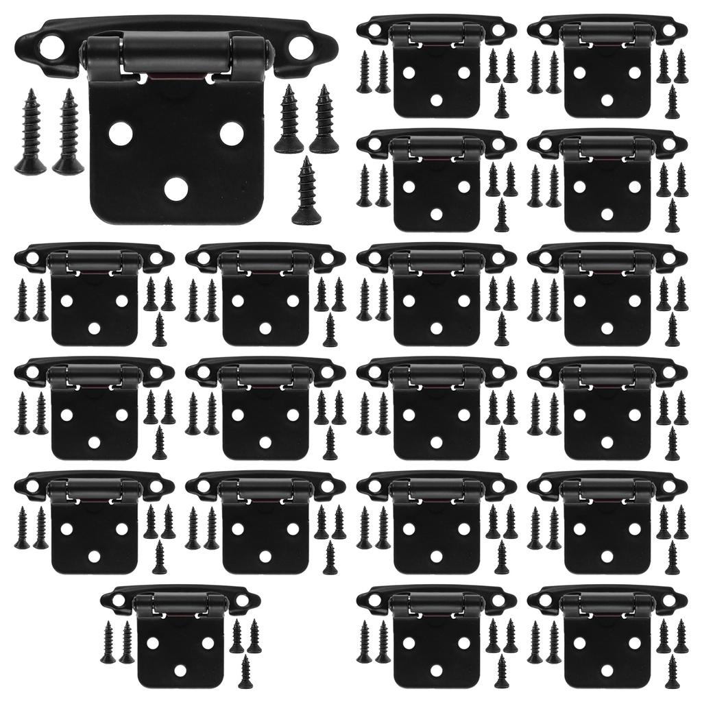 20Pcs Self Closing Door Hinge Cold Rolled Steel Self Closing Cabinet Hinge Overlay Flush Heavy Duty Door Hinges Hardware