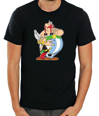 Asterix and Obelix Funny Characters Short Sleeve White T Shirt Men F076