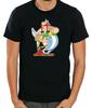 Asterix and Obelix Funny Characters Short Sleeve  White T Shirt Men F076