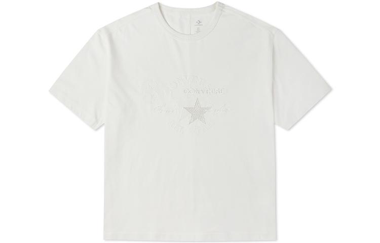 Converse Set in Sleeve T Shirt Women s White 10021980-A01 L