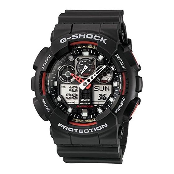 Casio CASIO G-SHOCK G-Shock Watch Men s GA-100-1A4DR Black x Red [Watch] Reimported Product [Parallel Imported]