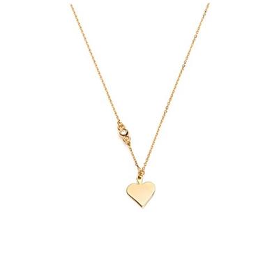 [N2864] - Gold Plated 'Card Games' Necklace (heart) - 10x10 Mm