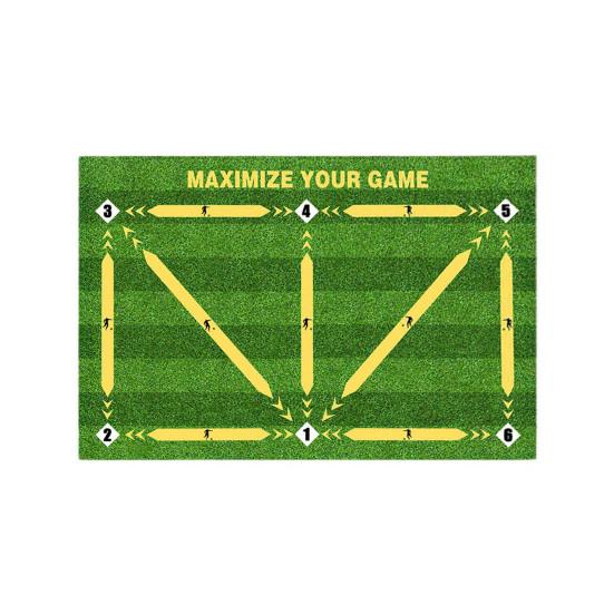 Soccer Foot Step Training Mat Non-Slip Low Noise Football Training System Mat Agility Footstep Training Mat for Dribbling Training At Home